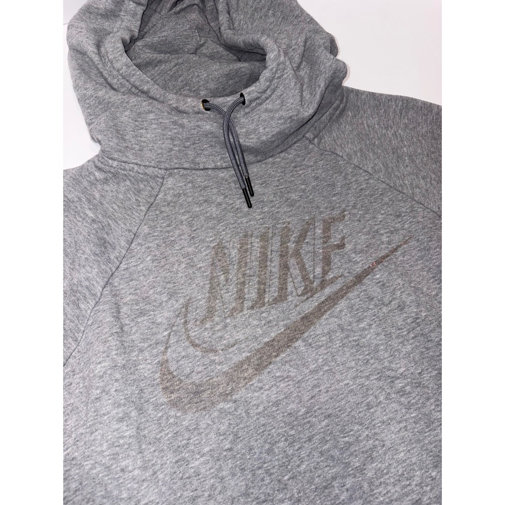 Nike‎ Men Gray Pullover Hoodie Sweatshirt Long Sleeve Size L